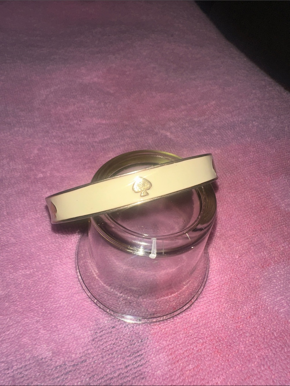 kate spade Cream Enamel and Gold Trim Bangle Bracelet - Picture 5 of 5